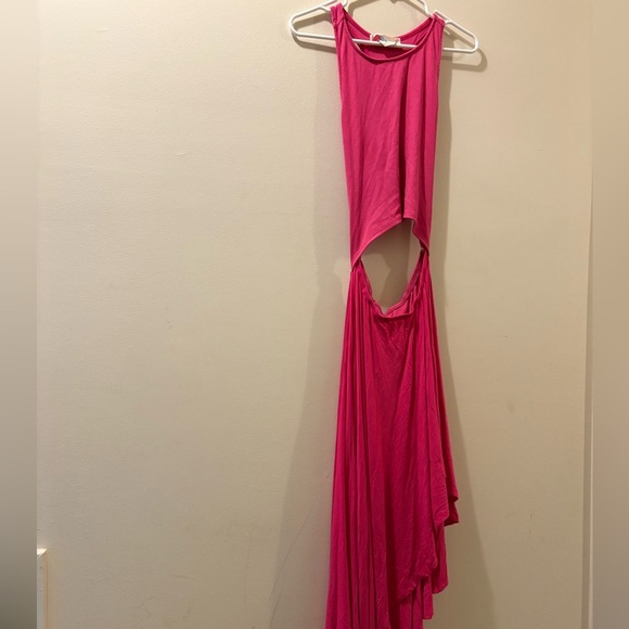 Free People Beach - Vibrant Pink Cutout Maxi Dress - large - Picture 1 of 6